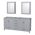thumbnail image 1 of Wyndham Collection Sheffield 71" Cabinets Wood Double Bathroom Vanity in Gray, 1 of 2