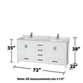 thumbnail image 1 of Wyndham Collection Sheffield 72" Metal Double Bathroom Vanity in Chrome/White, 1 of 3