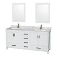 thumbnail image 1 of Wyndham Collection Sheffield 72" Metal Double Bathroom Vanity in White/Chrome, 1 of 3