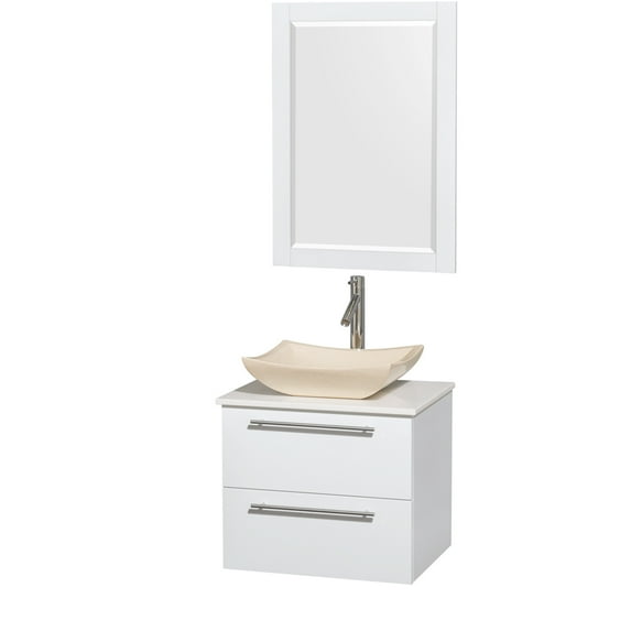 Wyndham Collection WCR410024SGWWSGS2M24 24 in. Single Bathro