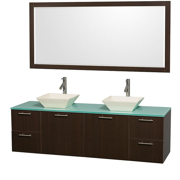 Wyndham Collection WCR410072ESGRD28BNM1DB 72 in. Double Bath