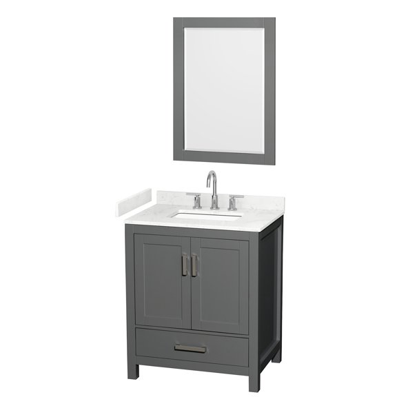Wyndham Collection WCS141430SKGC2US3M24 Sheffield 30" Free Standing Single Basin Vanity