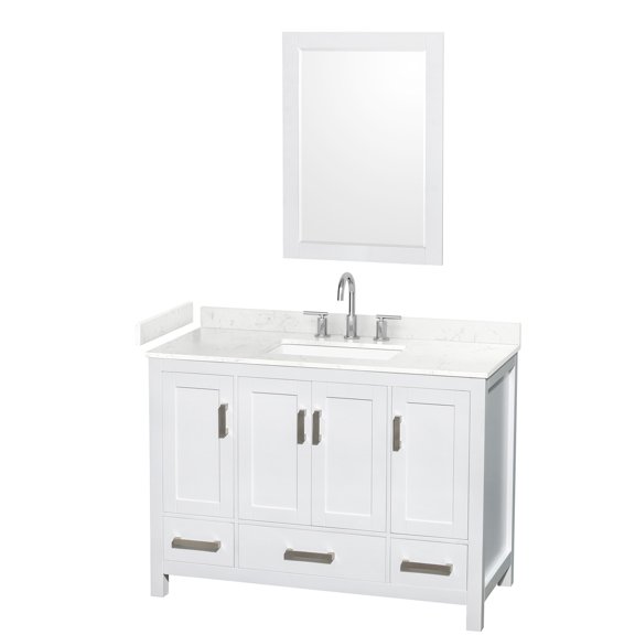 Wyndham Collection WCS141448SWHC2US3M24 Sheffield 48" Free Standing Single Basin Vanity