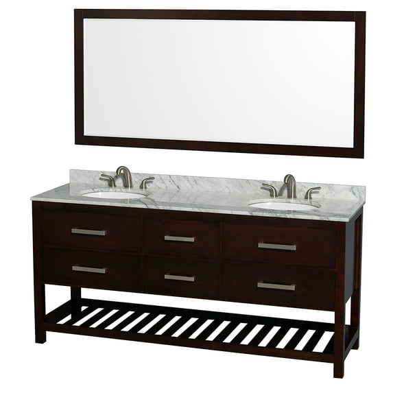 Wyndham Collection WCS211172DESCMUNOM70 72 in. Double Bathro