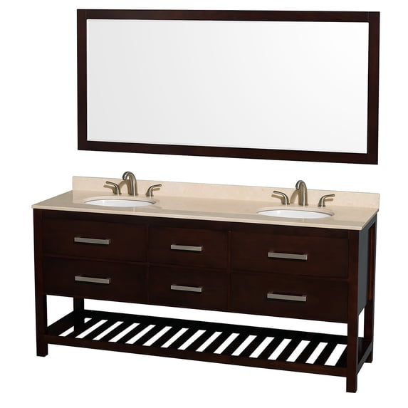Wyndham Collection WCS211172DESIVUNOM70 72 in. Double Bathro