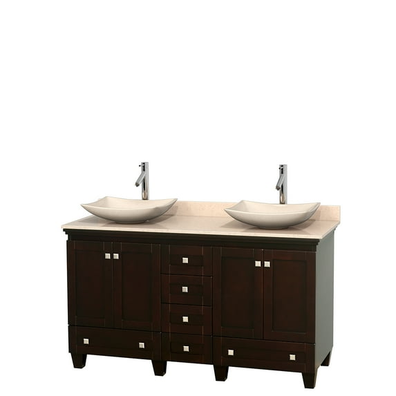 Wyndham Collection WCV800060DESIVGS5MXX 60 in. Double Bathro