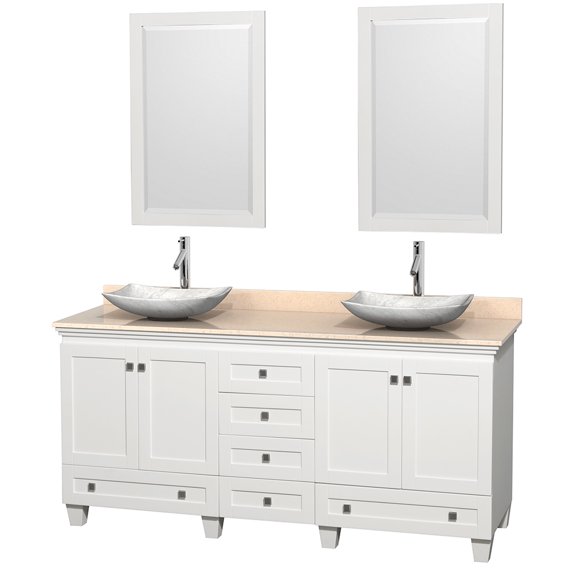 Wyndham Collection WCV800072DWHIVGS6M24 72 in. Double Bathro