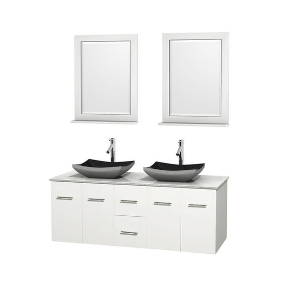 Wyndham Collection WCVW00960DWHCMGS1M24 60 in. Double Bathro