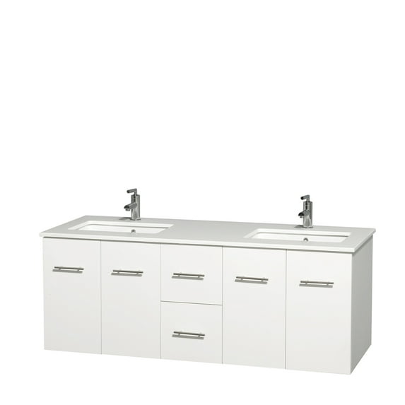 Wyndham Collection WCVW00960DWHWSUNSMXX 60 in. Double Bathro