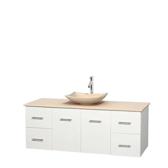 Wyndham Collection WCVW00960SWHIVGS5MXX 60 in. Single Bathro