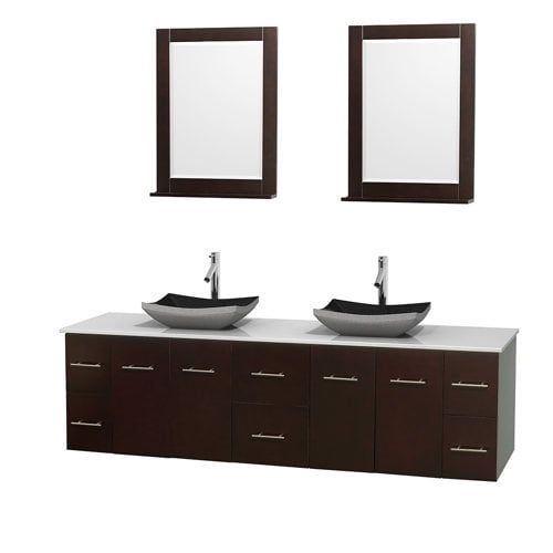 Wyndham Collection WCVW00980DESWSGS3M24 80 in. Double Bathro