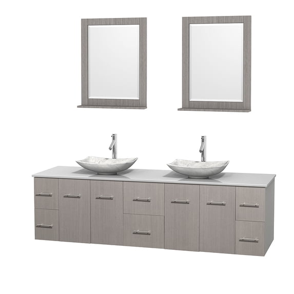 Wyndham Collection WCVW00980DGOWSGS6M24 80 in. Double Bathro