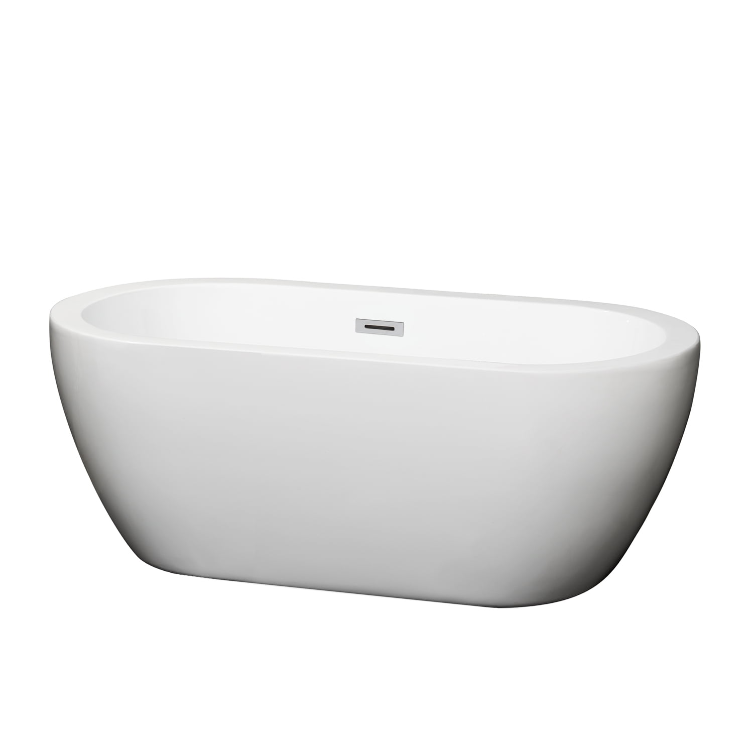 Soho 60'' White Acrylic Freestanding Soaking Bathtub