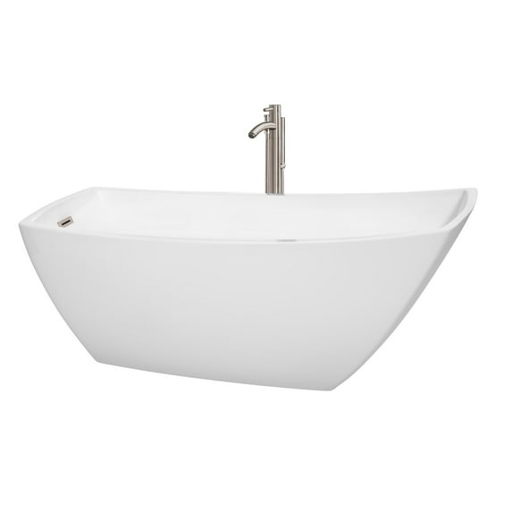 Wyndham Collection Wcbtk153367atp11 Antigua 67" Freestanding Soaking Tub - White