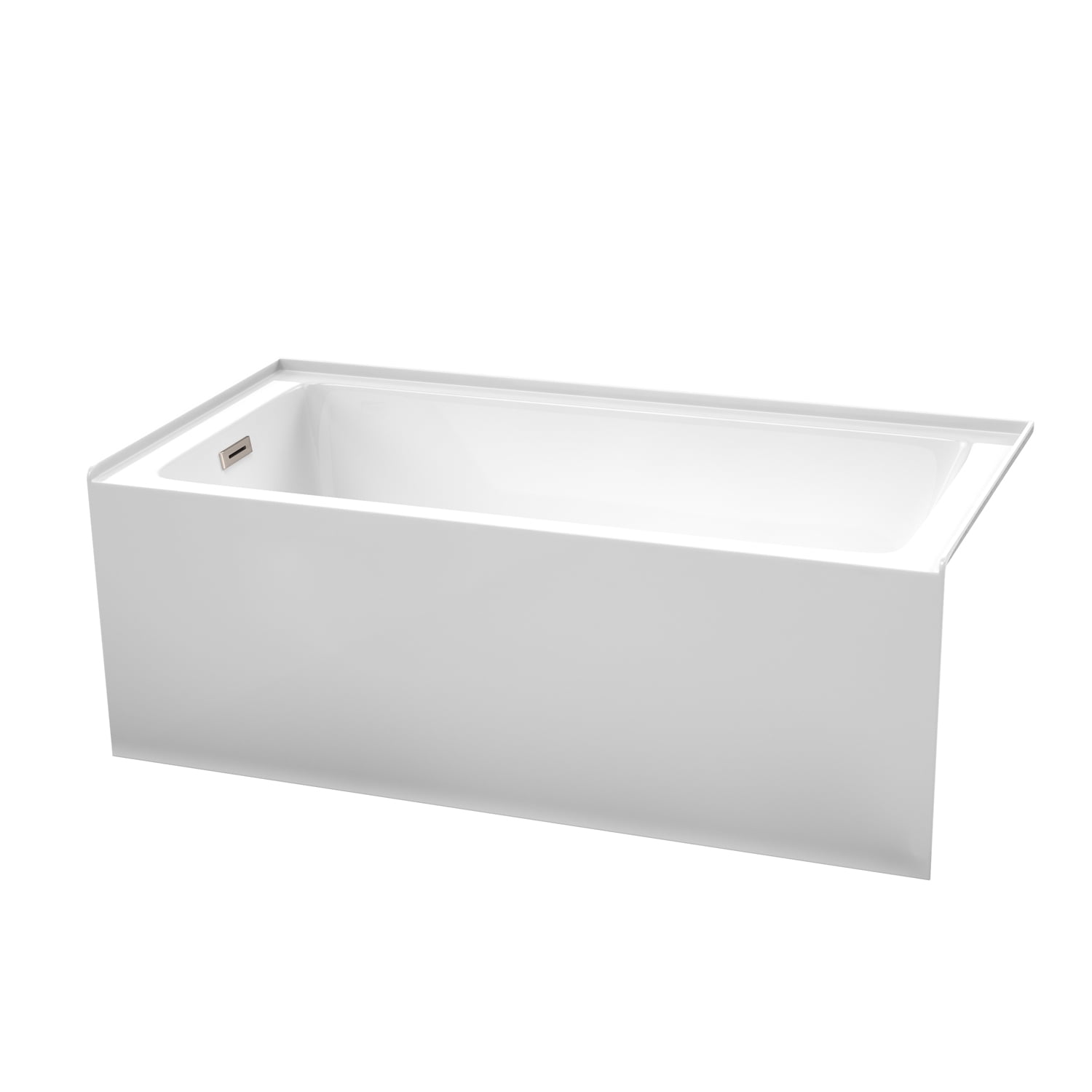 Grayley 60'' White Acrylic Alcove Soaking Bathtub