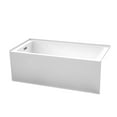 thumbnail image 1 of Wyndham Collection Grayley 60 x 30 Inch Alcove Bathtub in White with Right-Hand Drain and Overflow Trim in Polished Chrome, 1 of 5