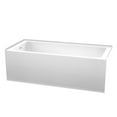 thumbnail image 1 of Wyndham Collection WCBTW16630LSWTRIM 66 x 30 in. Grayley Alcove Bathtub with Left-Hand Drain & Overflow Trim, Shiny White & White, 1 of 7