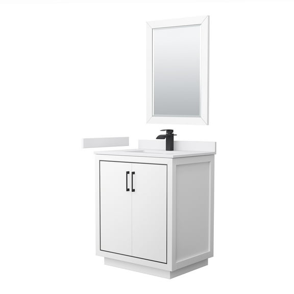 Wyndham Collection Wcf1111-30S-Vca-M24 Icon 30" Free Standing Single Basin Vanity Set -