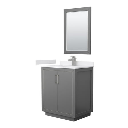 Wyndham Collection Wcf1111-30S-Vca-M24 Icon 30" Free Standing Single Basin Vanity Set -