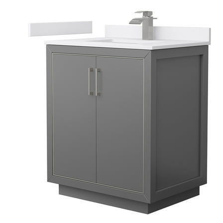 Wyndham Collection Wcf1111-30S-Vca-Mxx Icon 30" Free Standing Single Basin Vanity Set -