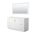 thumbnail image 1 of Wyndham Collection Wcf1111-60S-Cx-M58 Icon 60" Single Free Standing Vanity Cabinet - White, 1 of 7