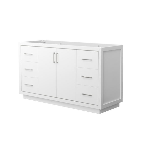 Wyndham Collection Wcf1111-60S-Cx-Mxx Icon 60" Single Free Standing Vanity Cabinet Only -