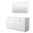 thumbnail image 1 of Wyndham Collection Wcf1111-66D-Cx-M58 Icon 66" Double Free Standing Vanity Cabinet - White, 1 of 7