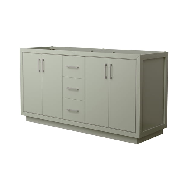 Wyndham Collection WCF111166DLGCXSXXMXX Icon 66" Double Free Standing Vanity Cabinet Only