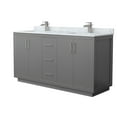 thumbnail image 1 of Wyndham Collection WCF111166DKGCMUNSMXX Icon 66" Free Standing Double Basin Vanity Set -, 1 of 7