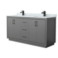 thumbnail image 1 of Wyndham Collection WCF111166DGBCMUNSMXX Icon 66" Free Standing Double Basin Vanity Set -, 1 of 7