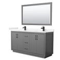 thumbnail image 1 of Wyndham Collection WCF111166DGBC2UNSM58 Icon 66" Free Standing Double Basin Vanity Set -, 1 of 7