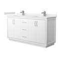 thumbnail image 1 of Wyndham Collection WCF111166DWHWCUNSMXX Icon 66" Free Standing Double Basin Vanity Set -, 1 of 7