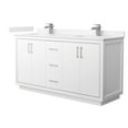 thumbnail image 1 of Wyndham Collection WCF111166DWHC2UNSMXX Icon 66" Free Standing Double Basin Vanity Set -, 1 of 7