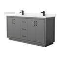 thumbnail image 1 of Wyndham Collection WCF111166DGBC2UNSMXX Icon 66" Free Standing Double Basin Vanity Set -, 1 of 7
