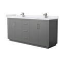 thumbnail image 1 of Wyndham Collection WCF111172DKGWCUNSMXX Icon 72" Free Standing Double Basin Vanity Set -, 1 of 7