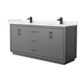 thumbnail image 1 of Wyndham Collection WCF111172DGBC2UNSMXX Icon 72" Free Standing Double Basin Vanity Set -, 1 of 7