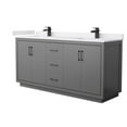 thumbnail image 1 of Wyndham Collection WCF111172DGBWCUNSMXX Icon 72" Free Standing Double Basin Vanity Set -, 1 of 7