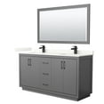 thumbnail image 1 of Wyndham Collection WCF111166DGBGTUNSM58 Icon 66" Free Standing Double Basin Vanity Set -, 1 of 7