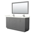thumbnail image 1 of Wyndham Collection WCF111166DKGGTUNSM58 Icon 66" Free Standing Double Basin Vanity Set -, 1 of 7