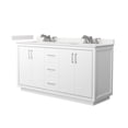 thumbnail image 1 of Wyndham Collection WCF111166DWHWQUS3MXX Icon 66" Free Standing Double Basin Vanity Set -, 1 of 7