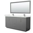 thumbnail image 1 of Wyndham Collection Wcf111172d-Qtz-Unsm70 Icon 72" Free Standing Double Basin Vanity Set -, 1 of 7