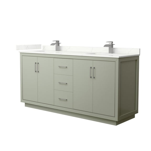 Wyndham Collection Wcf111172d-Qtz-Unsmxx Icon 72" Free Standing Double Basin Vanity Set -