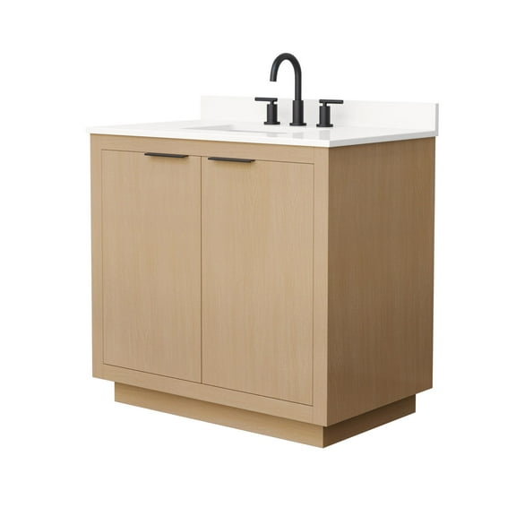 Wyndham Collection Wcf282836s-Qtz-Us3mxx Maroni 36" Free Standing Single Basin Vanity Set