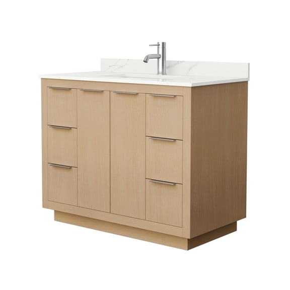 Wyndham Collection WCF282842SLSGTUNSMXX Maroni 42" Free Standing Single Basin Vanity Set -