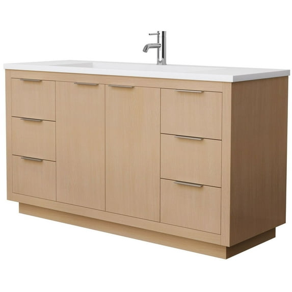 Wyndham Collection Wcf282860s-1Intmxx Maroni 60" Free Standing Single Basin Vanity Set -