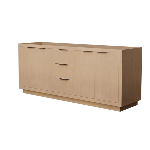 Wyndham Collection WCF282880DLBCXSXXMXX Maroni 80" Double Free Standing Vanity Cabinet