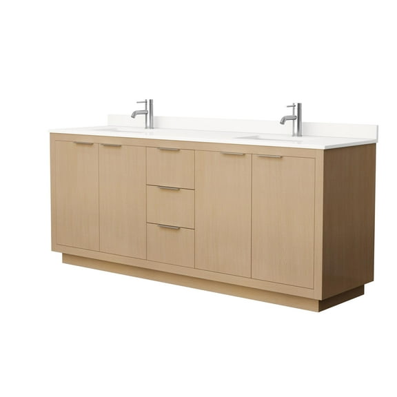 Wyndham Collection Wcf282880d-Qtz-Unsmxx Maroni 80" Free Standing Double Basin Vanity Set