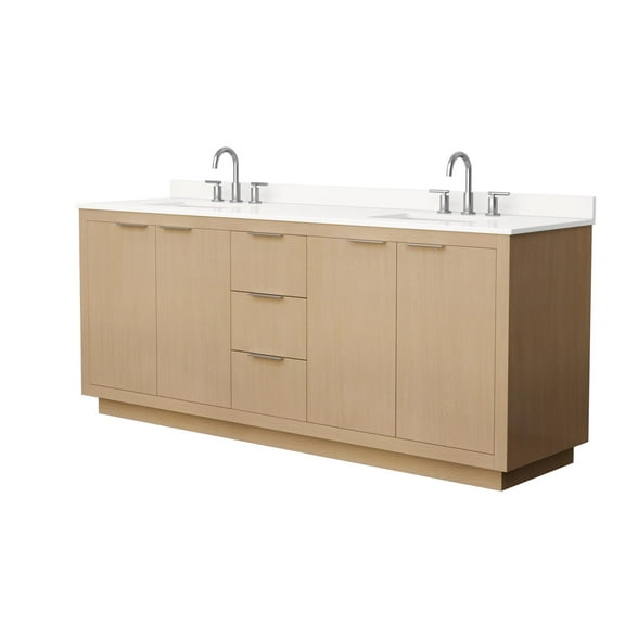 Wyndham Collection Wcf282880d-Qtz-Us3mxx Maroni 80" Free Standing Double Basin Vanity Set