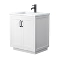 thumbnail image 1 of Wyndham Collection Miranda 30" Wood Single Bathroom Vanity in Black/White, 1 of 7
