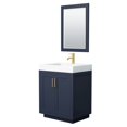 thumbnail image 1 of Wyndham Collection Miranda 30" Wood Single Bathroom Vanity - Dark Blue/Gold, 1 of 7